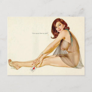 Postal Alberto Vargas Vintage Pin arriba