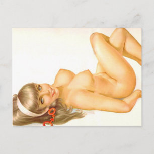 Postal Alberto Vargas Vintage Pin arriba