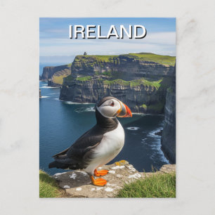 Postal Alboroto en los acantilados de Moher Ireland Trave
