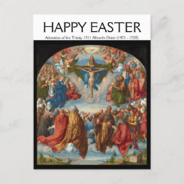 Postal Albrecht Dürer 1511 Adoración de la Trinidad
