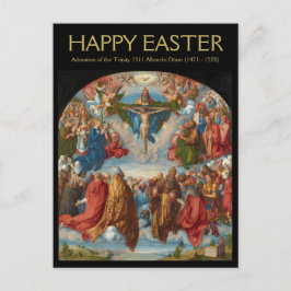 Postal Albrecht Dürer 1511 Adoración del Post de Trinidad