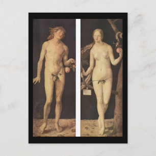Postal Albrecht Durer Adam Y Eve