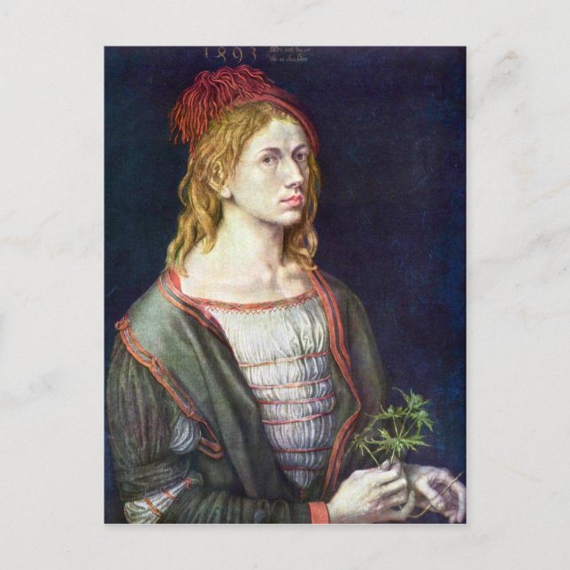 Postal Albrecht Durer - autorretrato 3 (Anverso)