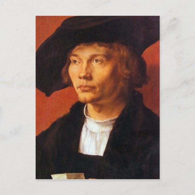 Postal Albrecht Durer - Retrato de un joven 3 (Anverso)