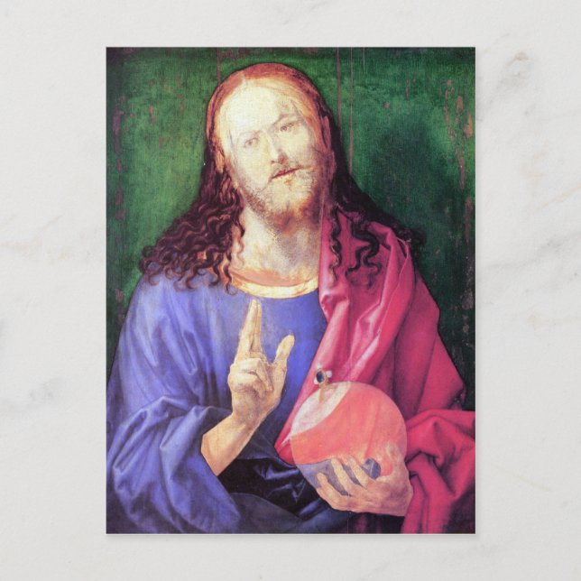 Postal Albrecht Durer - Salvator Mundi (Anverso)