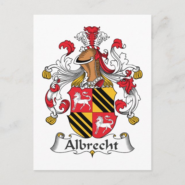 Postal Albrecht Family Crest (Anverso)