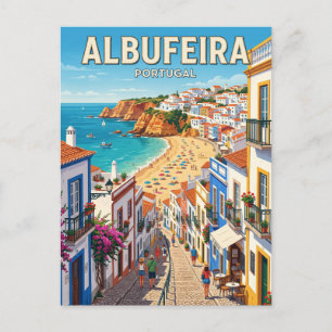 Postal Albufeira Casco Antiguo Portugal