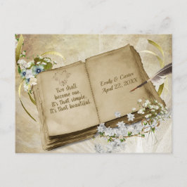 Postal Álbum de boda guardar la fecha