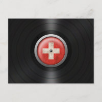 Álbum de registro de vinilo de bandera suiza