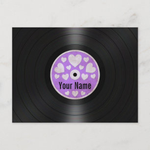 Postal Álbum de registro de vinilo personalizado de Purpl
