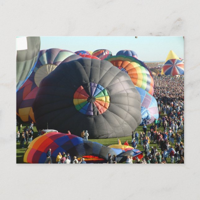 Postal Albuquerque globo por la mañana (Anverso)