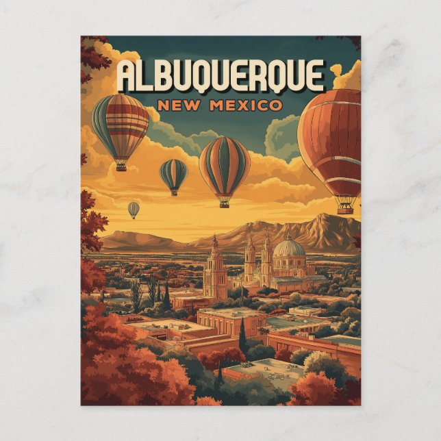 Postal Albuquerque Hot Air Balloon Sunrise (Anverso)