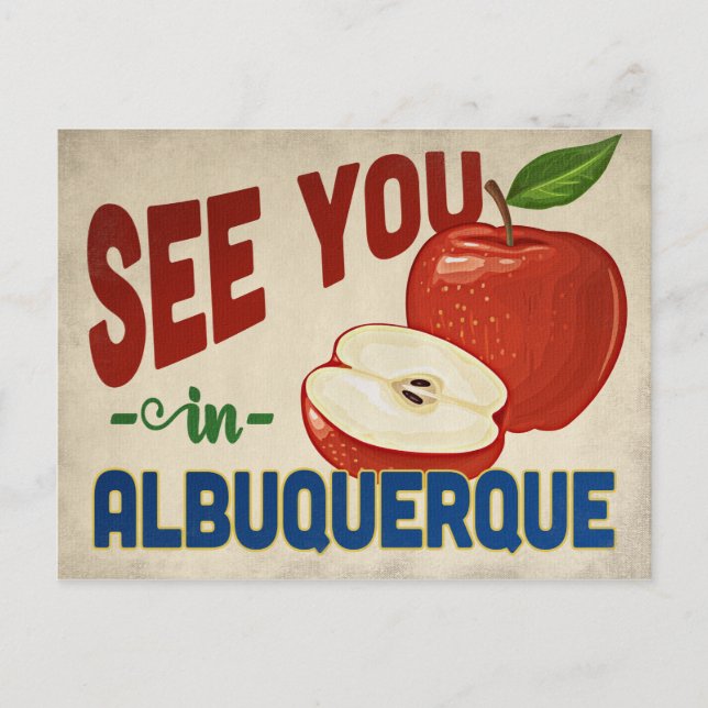 Postal Albuquerque Nuevo México Apple - Viajes de época (Anverso)