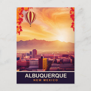 Postal Albuquerque, Nuevo México, Globo Aerostático, Viaj