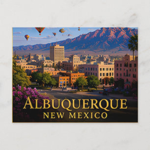Postal Albuquerque Nuevo México Río Grande y Alto Desiert