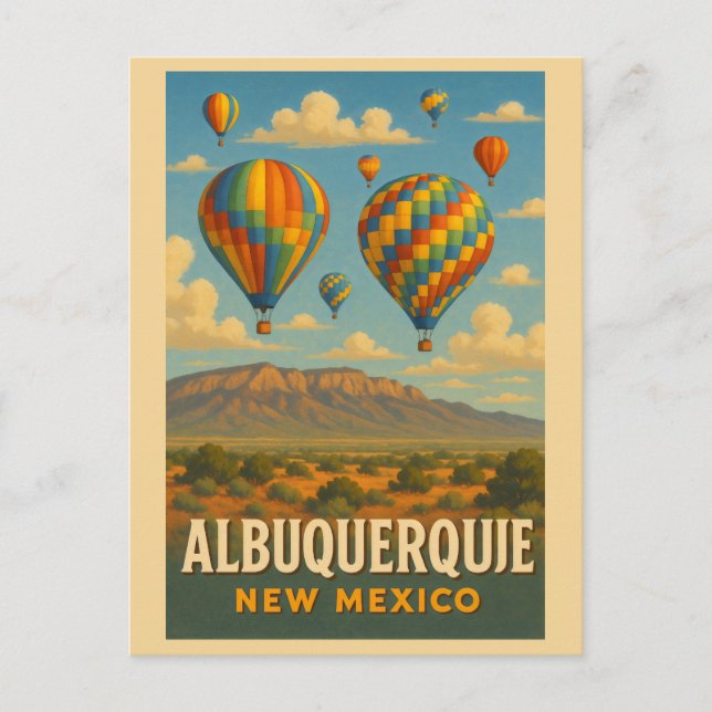 Postal Albuquerque Nuevo México Skies (Anverso)