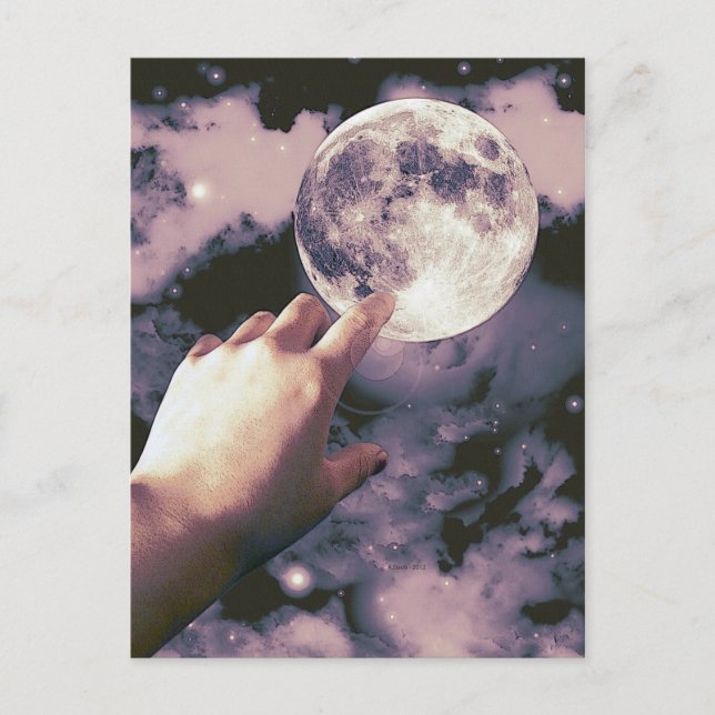 Postal ¡Alcanzar la luna! (Anverso)