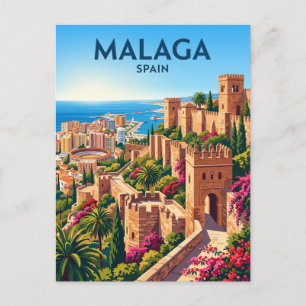 Postal Alcazaba de Málaga España