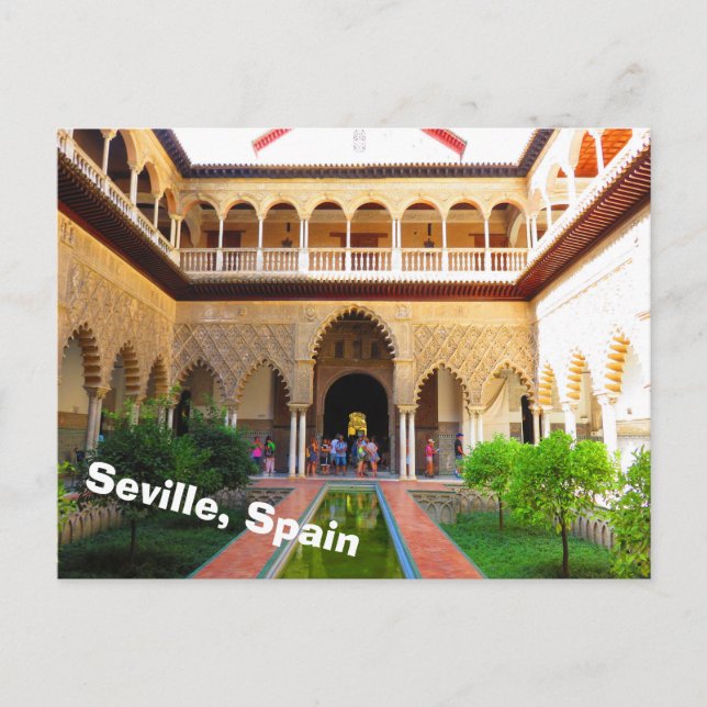 Postal Alcázar de Sevilla, España (Anverso)