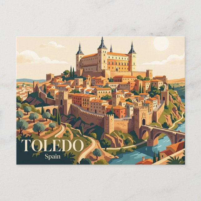 Postal Alcázar de Toledo España (Anverso)