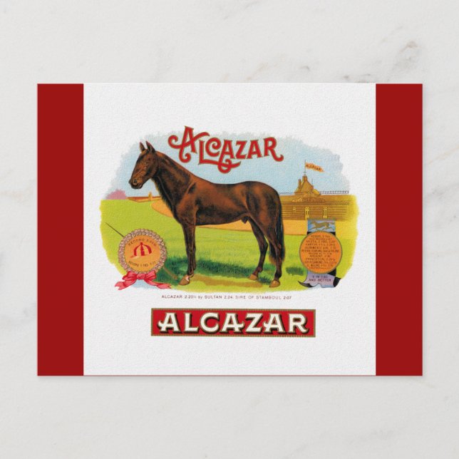 Postal Alcázar, el caballo de la carrera (Anverso)