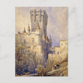 Postal Alcázar, Segovia, España, pintura