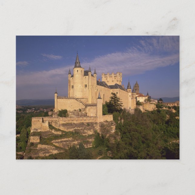 Postal Alcázar y Catedral, Segovia, Castilla León, (Anverso)