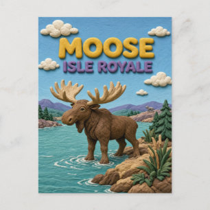 Postal Alce Isle Royale Modern KlayKoo