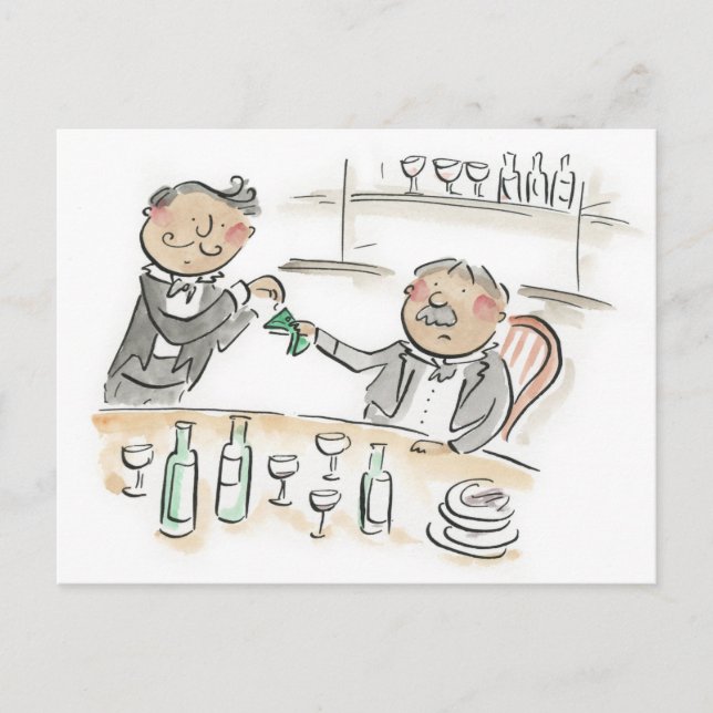 Postal Alcindoro paga la cuenta, La Boheme (Anverso)