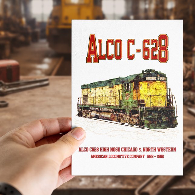 Postal Alco C-628 alias Alco Century 628 Locomotora Diese (Alco C-628 aka Alco Century 628 Diesel Locomotive. Postcard)