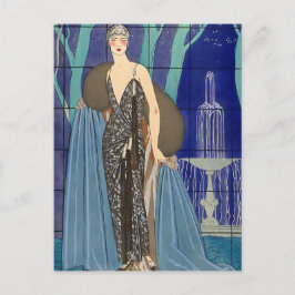 Postal Alcyone Art Deco Pochoir