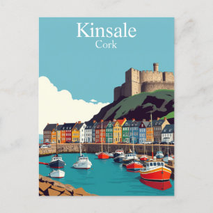 Postal Aldea costera irlandesa de Kinsale Cork Ireland