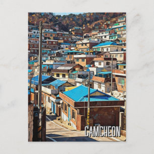 Postal Aldea Cultural Gamcheon Viaje a Busan