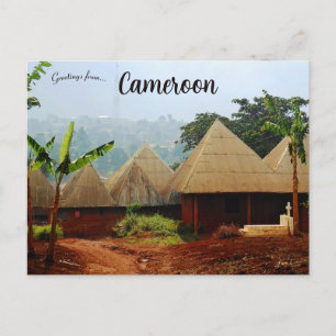 Postal Aldea de Bamileke en la región oeste de Camerún