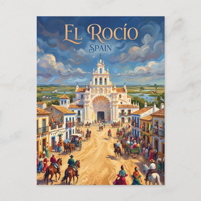 Postal Aldea de El Rocío España (Anverso)