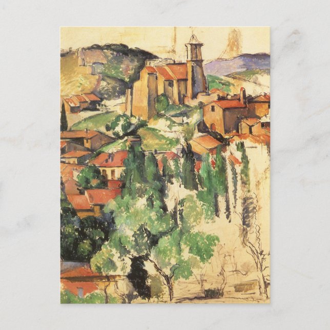 Postal Aldea de Gardanne por Paul Cezanne, Arte de época (Anverso)