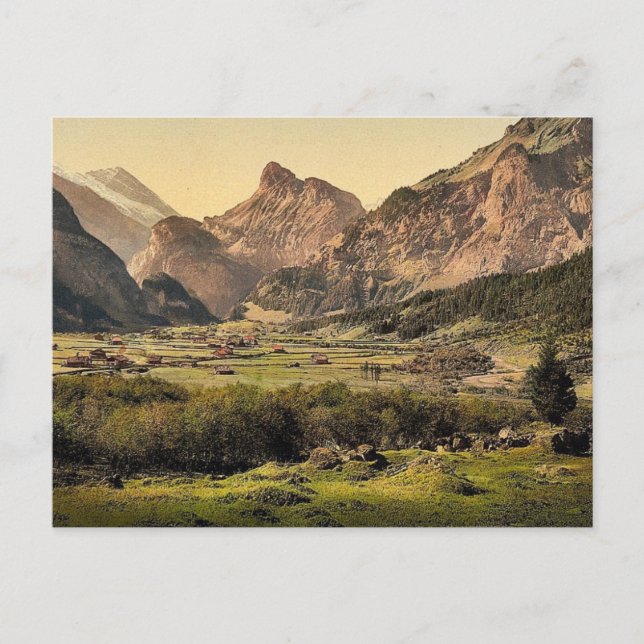 Postal Aldea de Kandersteg, Bernese Oberland, Suiza (Anverso)