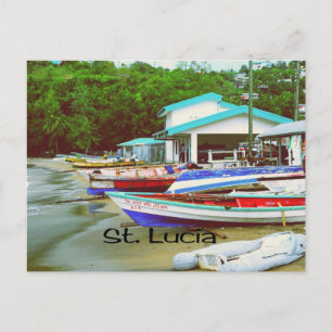 Postal Aldea de pescadores en Santa Lucía