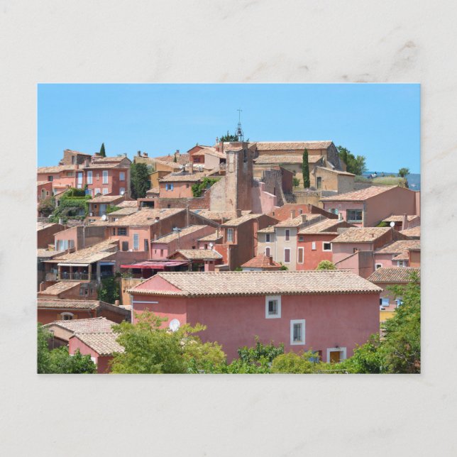 Postal Aldea de Roussillon en Francia (Anverso)