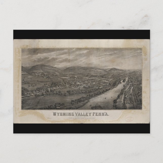 Postal Aldea de Wyoming, Valle de Wyoming Pensilvania (Anverso)