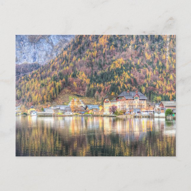 Postal Aldea del lago Hallstatt (Anverso)