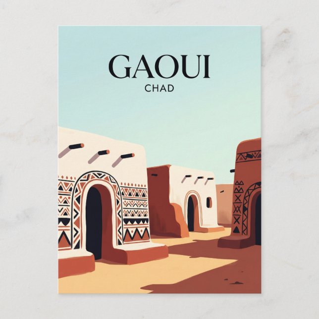 Postal Aldea Gaoui Chad (Anverso)