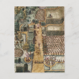 Postal Aldea india de Secoton, c.1570-80