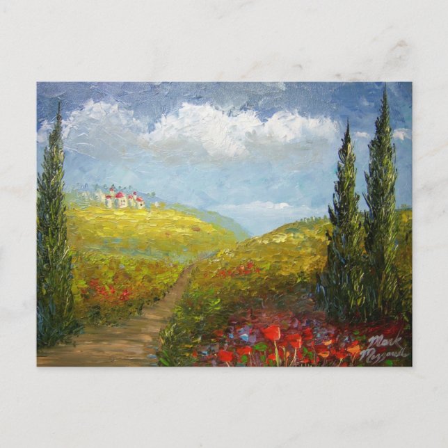 Postal Aldea italiana toscana (Anverso)