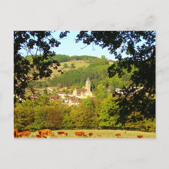 Postal Aldea medieval de Plazac Postcard (Anverso)