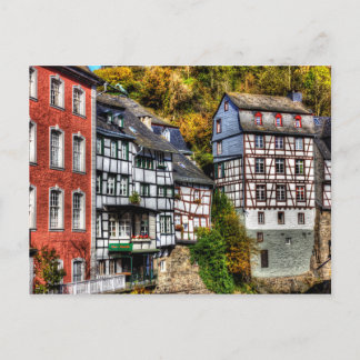 Postal Aldea medieval Monschau en Alemania