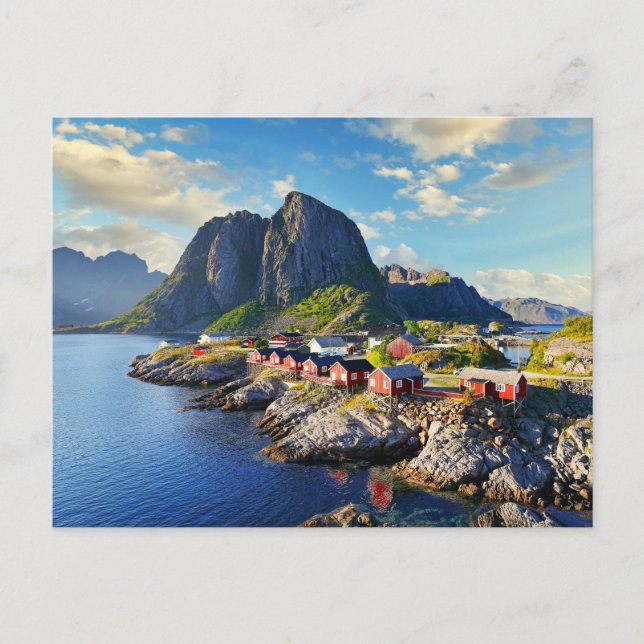 Postal Aldea pesquera de Hamnoy en las islas de Lofoten ( (Anverso)
