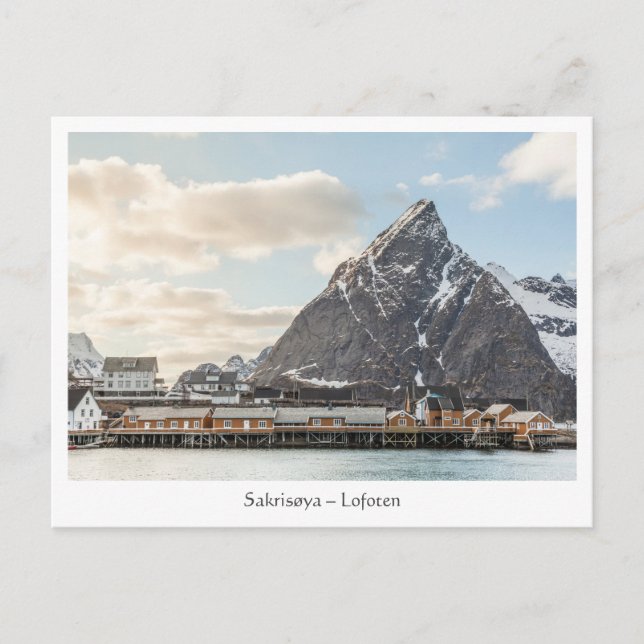 Postal Aldea pesquera de las Islas Lofoten (Anverso)
