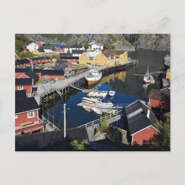 Postal Aldea pesquera Nusfjord. El Rorbuer, como el (Anverso)