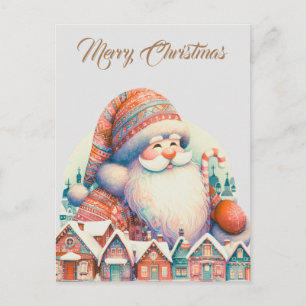 Postal Aldea Retro de Papá Noel